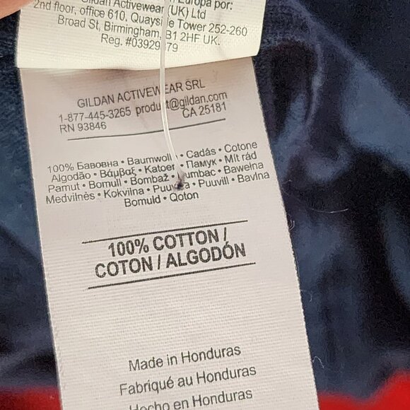 Gildan Heavy Cotton Navy Blue Respect the Leaf with Red Maple Leaf Motif Tee XL - Picture 15 of 16